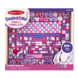 *** MELISSA AND DOUG - ENS DE LUXE PERLES 340 PIÈCES LETTRES ROSE
